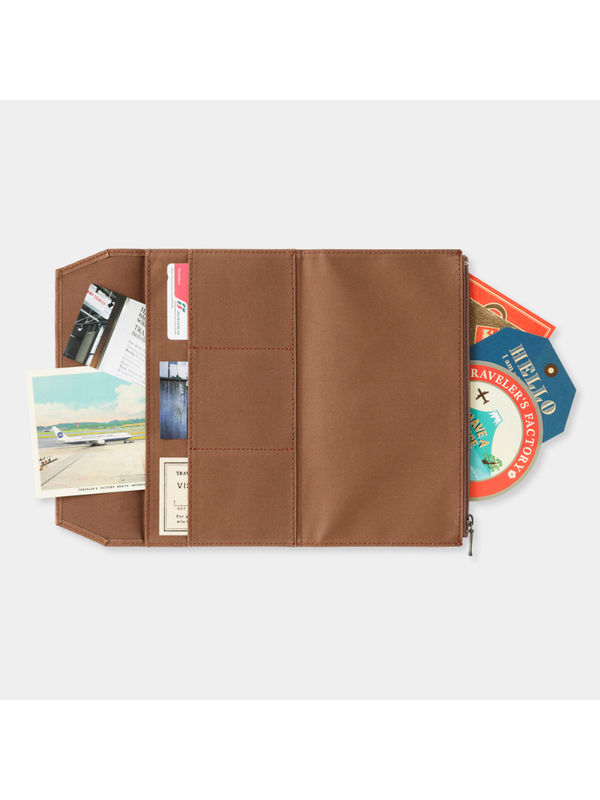 TRAVELER’S notebook Cotton Zipper Case Coffee Brown