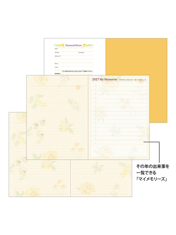 Midori 2027 A6 Country Time Floral Diary 22444006