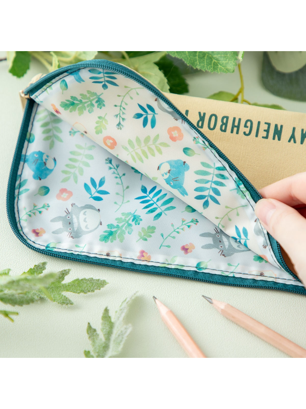 My Neighbor Totoro Pencil Case Colorful Leaf Design Zipper Pouch