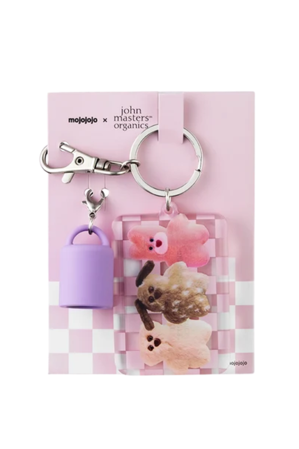 mojojojo × John Masters Organics Lip Calm Keychain & Pink Charm Pouch Set