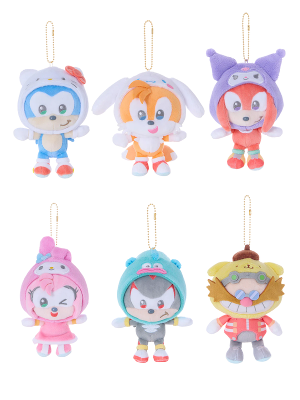 Sonic & Friends x Sanrio Characters Mascot Plush Keychain