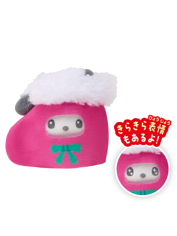 Puchitomo Sanrio Characters Christmas Mini Flocked Doll Blind Box