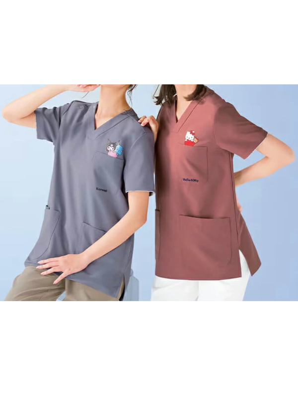 Sanrio Characters Stretch Scrub Top