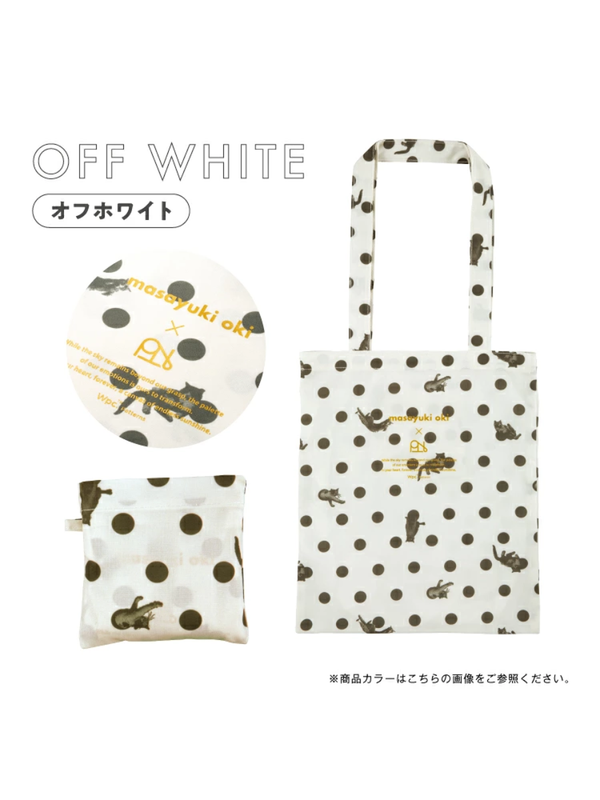 Masayuki Oki x Wpc. Waterproof Tote Bag Cat Polka Dot