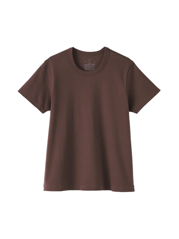 MUJI Women's Cooling Sweat-Resistant Crew Neck Short-Sleeve T-Shirt