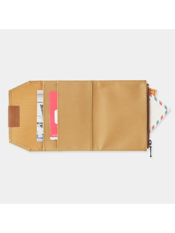 TRAVELER'S notebook Passport Size Cotton Zipper Case – Beige