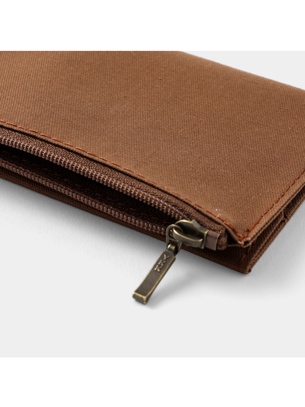 TRAVELER'S notebook Passport Size Cotton Zipper Case – Coffee