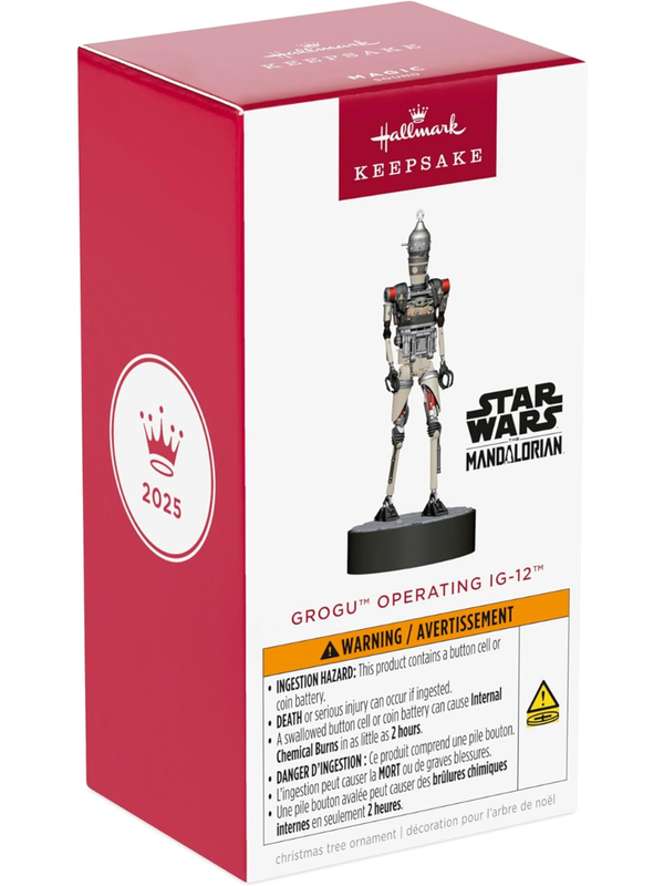Hallmark Keepsake 2025 Star Wars The Mandalorian Grogu Operating IG-12
