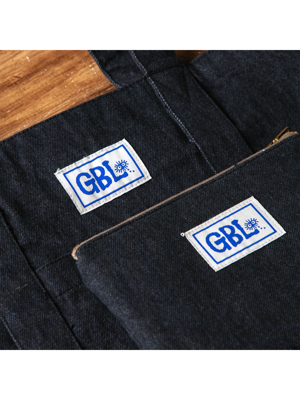 Pom Poko Shokichi Black Denim Pouch