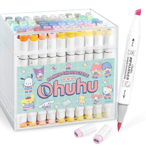 Ohuhu x Sanrio Characters Collaboration – 80-Color Marker Set