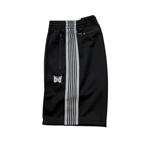 NEEDLES Exclusive H.D. Track Shorts Pants Poly Smooth Wide Fit Embroidered Design