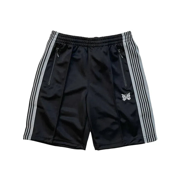 NEEDLES Exclusive H.D. Track Shorts Pants Poly Smooth Wide Fit Embroidered Design