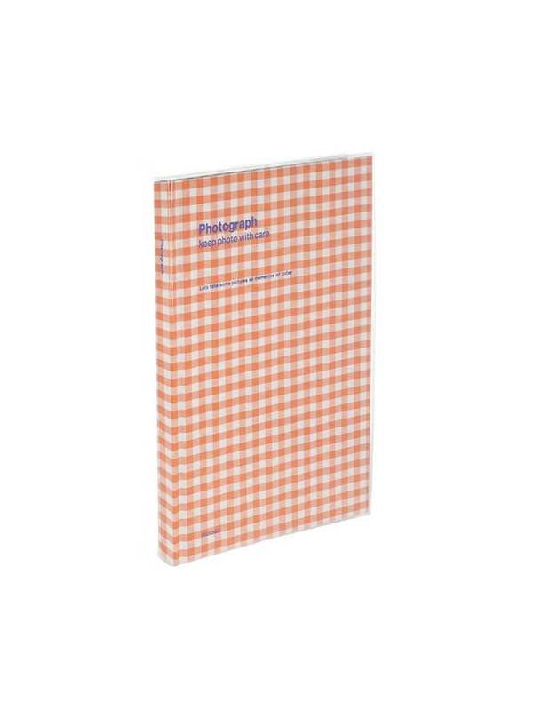 Delphonics Gingham Check Photo Album M Sticky Pages 40 Photos L Size Fabric Cover Scrapbook Web Exclusive Color