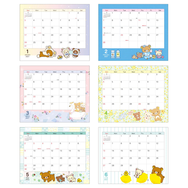 Rilakkuma 2027 Desk Calendar – Zodiac Edition TD-30065