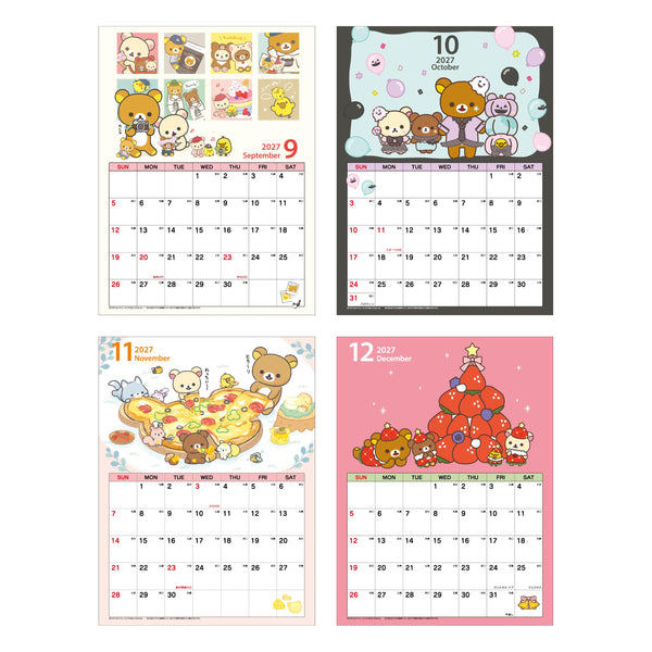 Rilakkuma 2027 Wall Calendar – Zodiac Edition B4 TD-30070