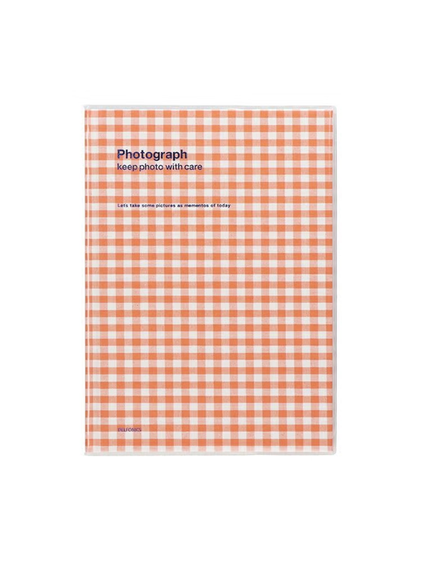 Delphonics Gingham Check Photo Album M Sticky Pages 40 Photos L Size Fabric Cover Scrapbook Web Exclusive Color