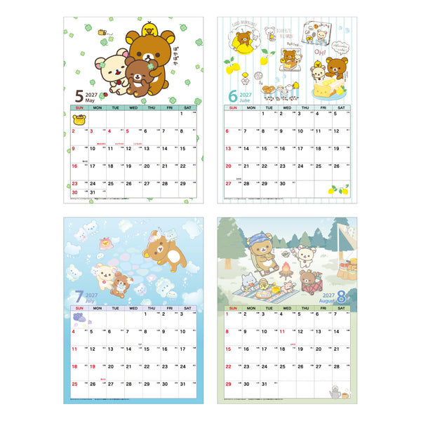 Rilakkuma 2027 Wall Calendar – Zodiac Edition B4 TD-30070