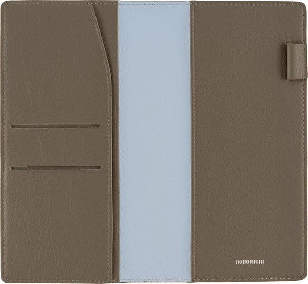 Hobonichi Techo 2026 Weeks Leather Cover Tight Gray Light Blue Italian Leather Planner Cover