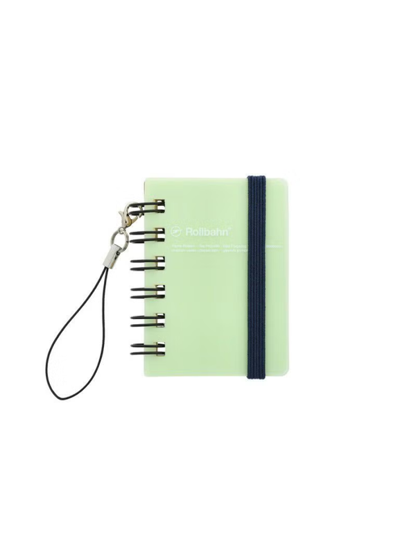Rollbahn Micro Mini Notebook Clear Cover 120 Pages Grid Keychain Memo Pad Pocket Size Japan