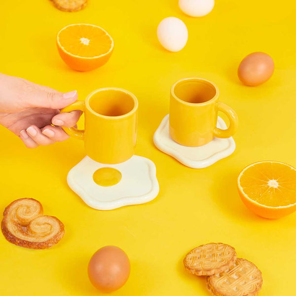 Sunny Side Up Espresso Cup & Saucer Set