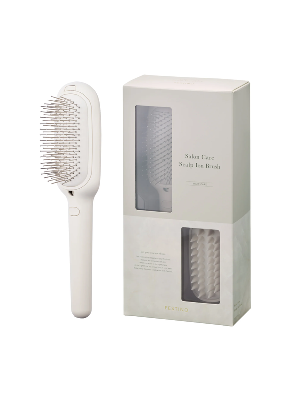 FESTINO Salon Care Scalp Ion Brush Sonic Vibration 2-Way Hair Styling Brush