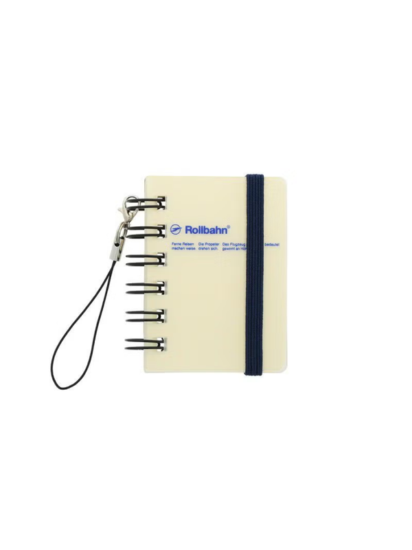 Rollbahn Micro Mini Notebook Clear Cover 120 Pages Grid Keychain Memo Pad Pocket Size Japan