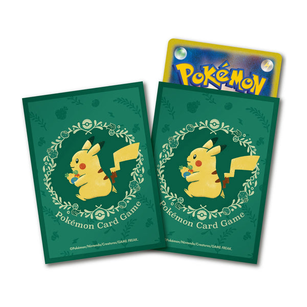 Pokemon Card Game Deck Shield Pikachu & Berries Card Sleeves 64pcs