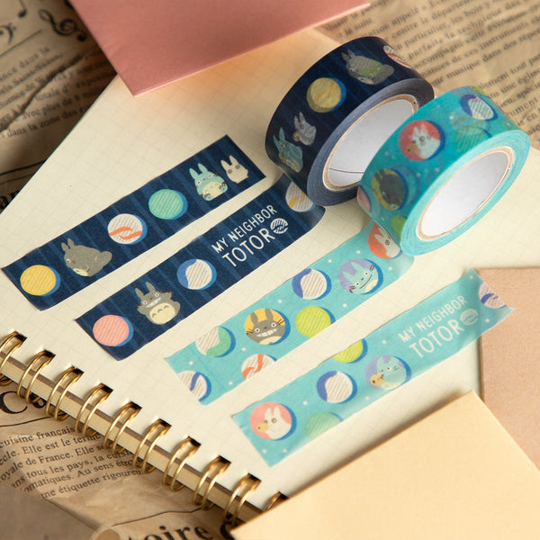 My Neighbor Totoro Masking Tape Set – Colorful Ohajiki Pattern  2 Rolls