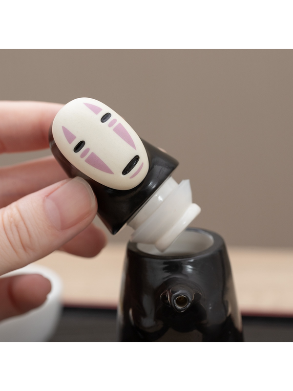 No-Face Soy Sauce Dispenser Ceramic Bottle