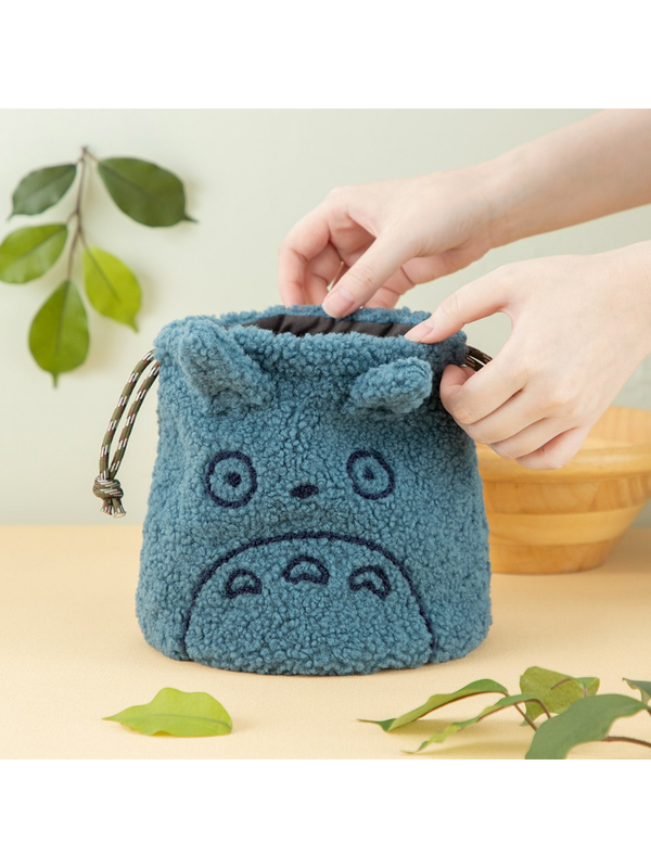 My Neighbor Totoro Medium Totoro Fluffy Drawstring Pouch