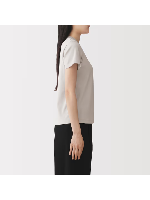 MUJI Women's Cooling Sweat-Resistant Crew Neck Short-Sleeve T-Shirt
