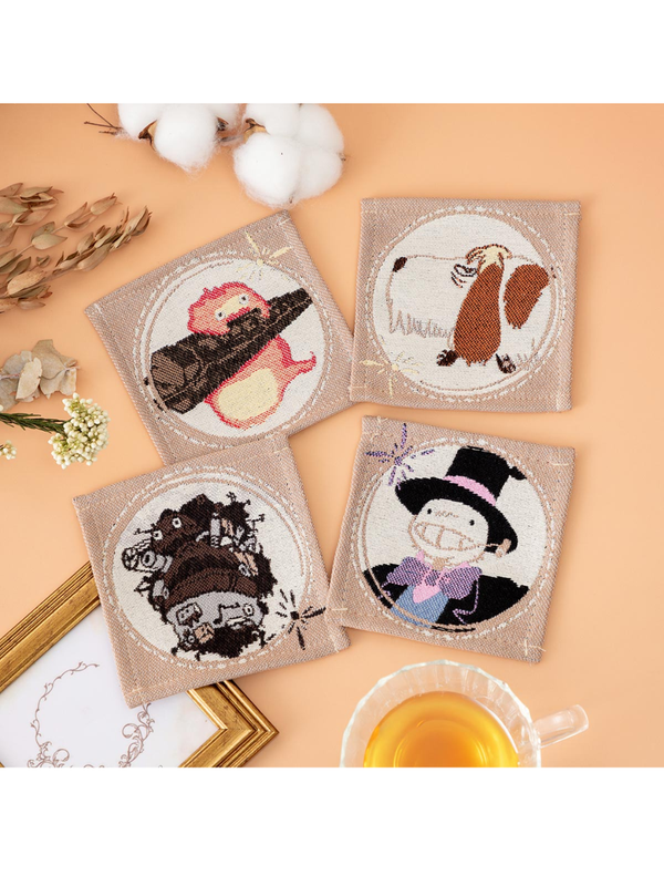 Howl's Moving Castle Gobelin Coasters Set of 4