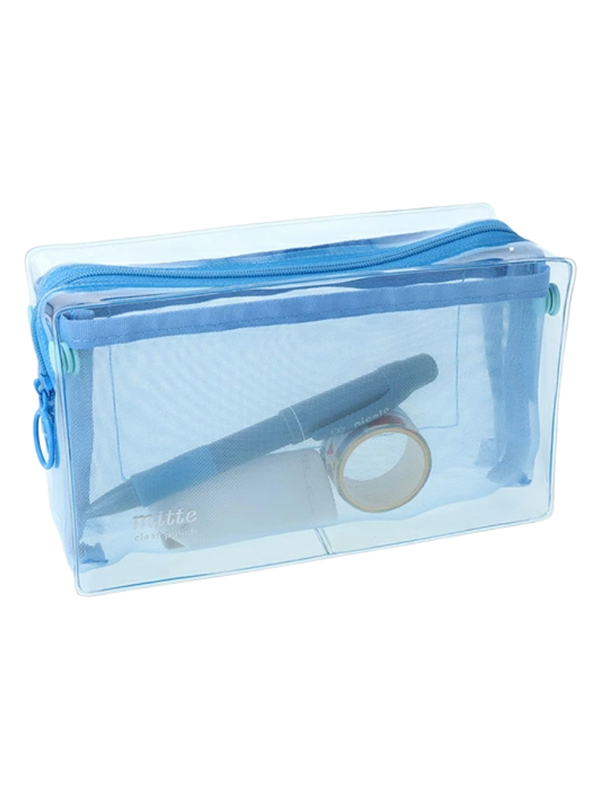 Mitte Clear Multi-Compartment Mesh Box Pouch