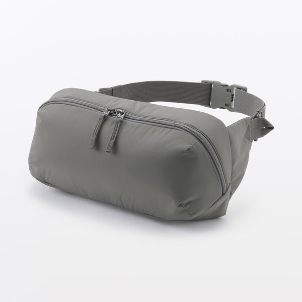MUJI Water-Repellent Padded Sling Bag – Gray or Black