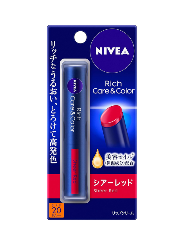 NIVEA Rich Care & Color Lip Balm Sheer Red 2g