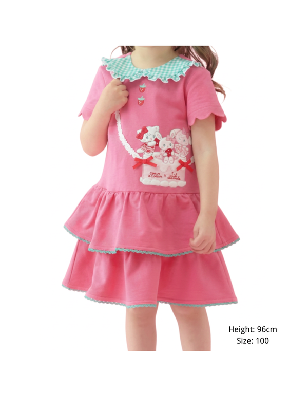 Lil ala mode x coeur a coeur Tiered Frill Pochette Dress for Kids