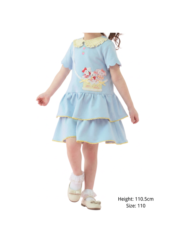 Lil ala mode x coeur a coeur Tiered Frill Pochette Dress for Kids