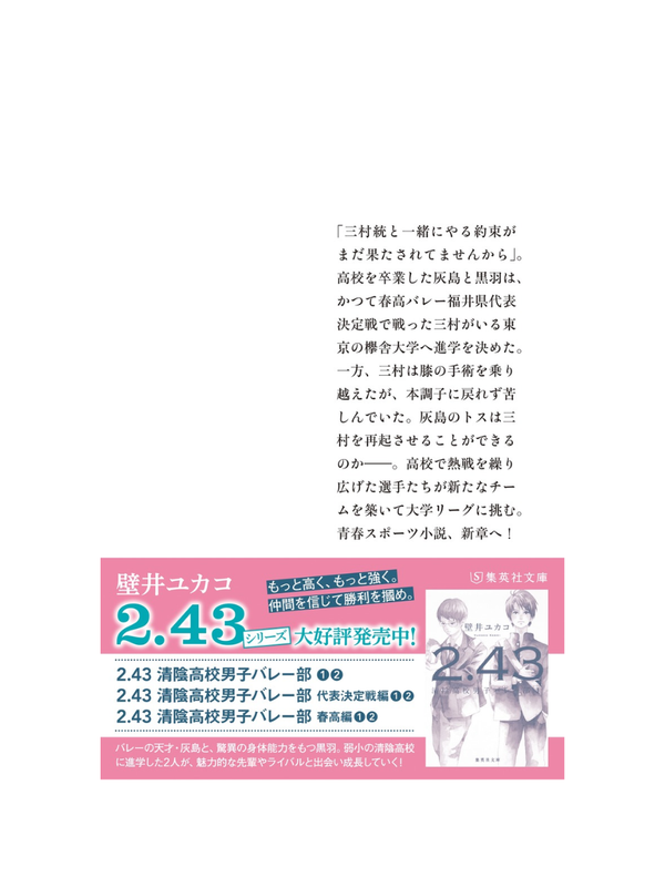 2.43 Seiin High School Boys Volleyball Team next 4years 1 by Yukako Kabei Japanese Novel