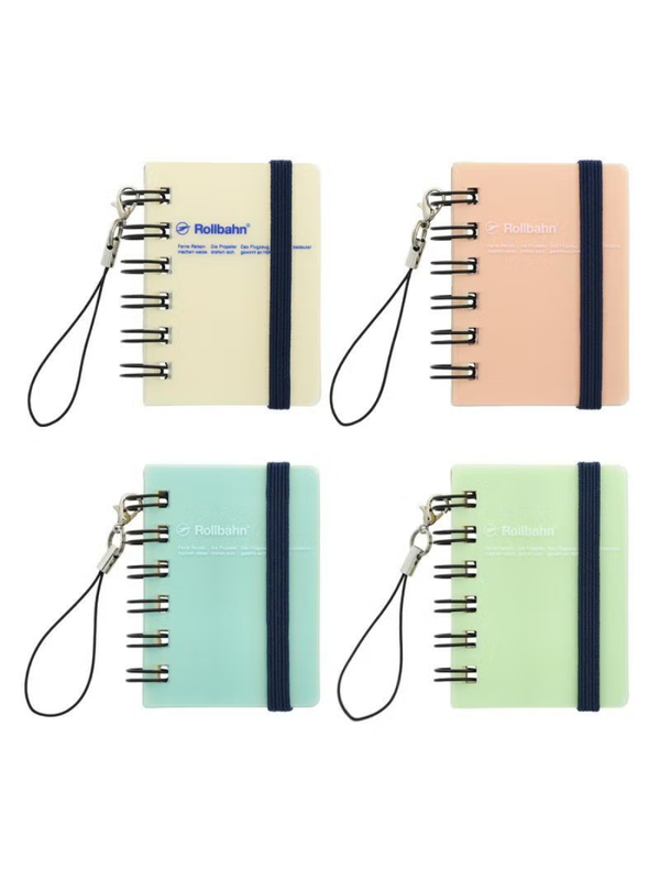 Rollbahn Micro Mini Notebook Clear Cover 120 Pages Grid Keychain Memo Pad Pocket Size Japan