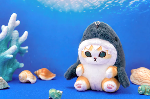mofusand Plump Shark Meow Mascot Keychain