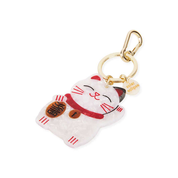 Solar Eclipse Lucky Cat Bag Charm