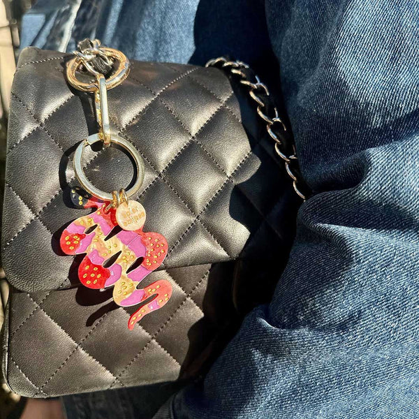 Solar Eclipse Snake Bag Charm
