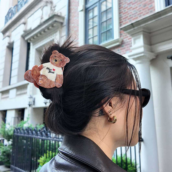 Solar Eclipse Bear Hair Clip