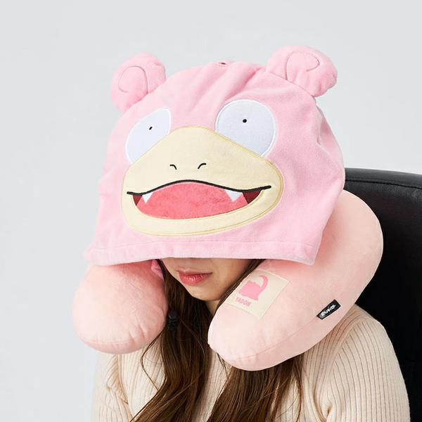 Pokemon Slowpoke Hooded Neck Pillow Travel Fleece Cushion
