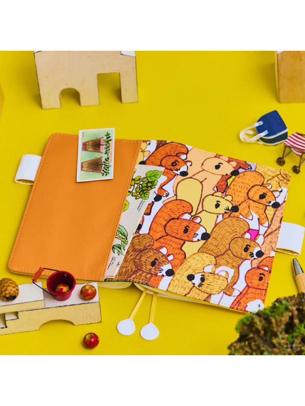 Hobonichi Techo 2027 100%ORANGE Busy Squirrels Original Size A6 Planner Cover