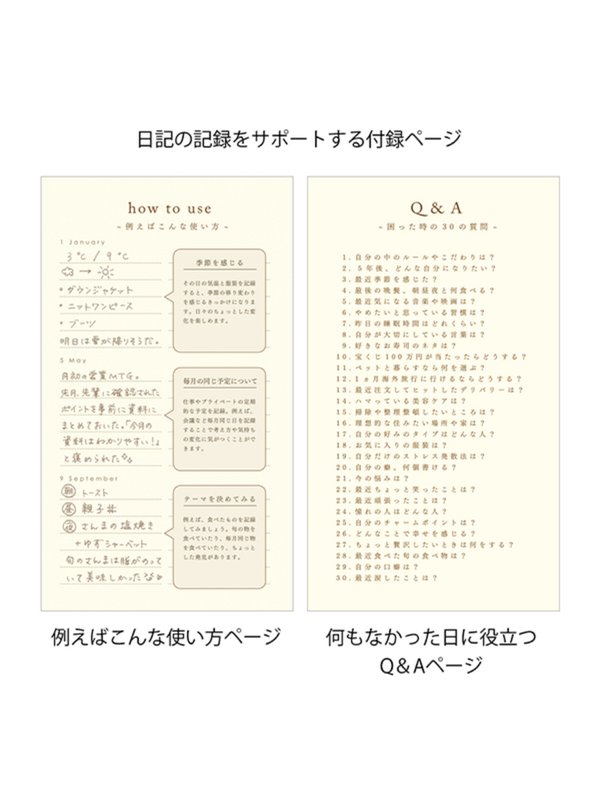 MIDORI 12 Month Continuous Diary - Green (12899006)