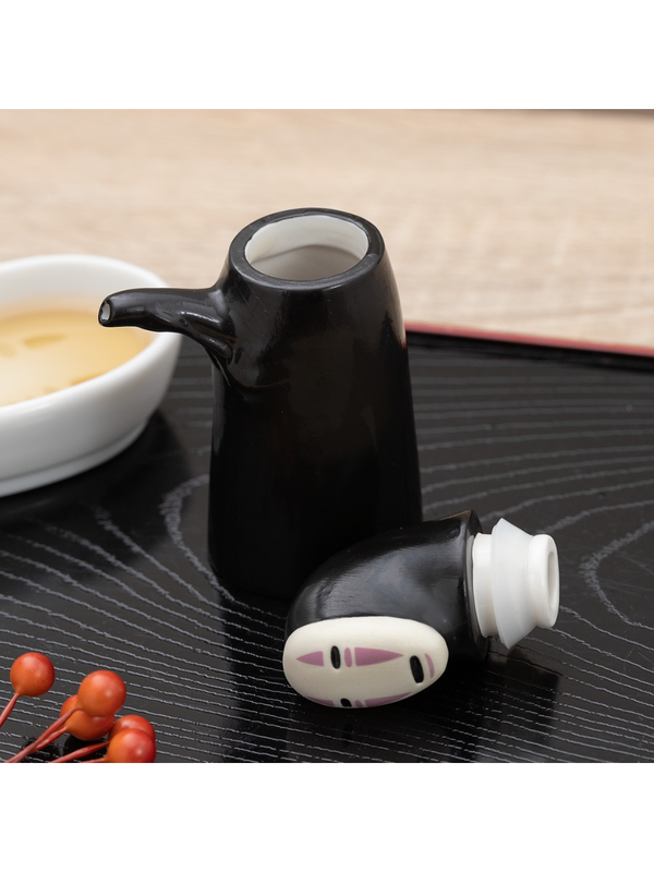 No-Face Soy Sauce Dispenser Ceramic Bottle