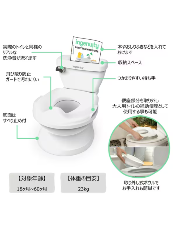Ingenuity My Size Potty Toddler Toilet White