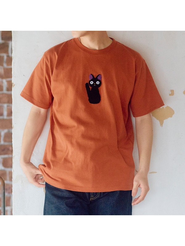 Kiki's Delivery Service Jiji Plush Doll Embroidery T-Shirt