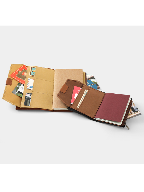 TRAVELER’S notebook Cotton Zipper Case Coffee Brown